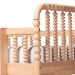 Baxton Studio Lucera Bobbin Bunk Bed with Ladder, Beech Brown - BSOMG0110-9-Beech-Twin-Bunk Bed