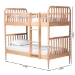 Baxton Studio Lucera Bobbin Bunk Bed with Ladder, Beech Brown - BSOMG0110-9-Beech-Twin-Bunk Bed
