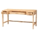 bali & pari Kalimantan Natural Rattan Desk with Three Drawers - BSOLupe-Light Honey-Desk