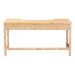 bali & pari Kalimantan Natural Rattan Desk with Three Drawers - BSOLupe-Light Honey-Desk