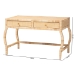 bali & pari Dalida Natural Rattan Writing Desk with Two Drawers - BSOLina-Light Honey-Desk