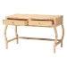 bali & pari Dalida Natural Rattan Writing Desk with Two Drawers - BSOLina-Light Honey-Desk
