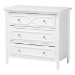 bali & pari Lucia Mahogany Wood 3-Drawer Chest with Bamboo Motif