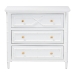 bali & pari Lucia Mahogany Wood 3-Drawer Chest with Bamboo Motif - BSOLucia-White-Chest