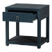 bali & pari Nata Grasscloth Nightstand with Drawer and Open Shelf, Indigo - BSONata-Indigo Woven Grasscloth-NS