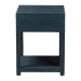 bali & pari Nata Grasscloth Nightstand with Drawer and Open Shelf, Indigo - BSONata-Indigo Woven Grasscloth-NS