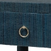 bali & pari Nata Grasscloth Nightstand with Drawer and Open Shelf, Indigo - BSONata-Indigo Woven Grasscloth-NS