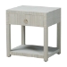 bali & pari Nata Grasscloth Nightstand with Drawer and Open Shelf, Coastal Blue