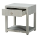 bali & pari Nata Grasscloth Nightstand with Drawer and Open Shelf, Coastal Blue - BSONata-Coastal Blue Woven Grasscloth-NS