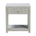 bali & pari Nata Grasscloth Nightstand with Drawer and Open Shelf, Coastal Blue - BSONata-Coastal Blue Woven Grasscloth-NS