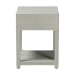 bali & pari Nata Grasscloth Nightstand with Drawer and Open Shelf, Coastal Blue - BSONata-Coastal Blue Woven Grasscloth-NS