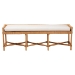 bali & pari Adonia Natural Rattan Accent Bench with Cushioned Seat - BSOAdonia-Natural Rattan-Cushion-Bench