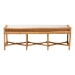 bali & pari Adonia Natural Rattan Accent Bench with Cushioned Seat - BSOAdonia-Natural Rattan-Cushion-Bench