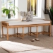 bali & pari Adonia Natural Rattan Accent Bench with Cushioned Seat - BSOAdonia-Natural Rattan-Cushion-Bench