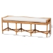 bali & pari Adonia Natural Rattan Accent Bench with Cushioned Seat - BSOAdonia-Natural Rattan-Cushion-Bench