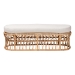 bali & pari Adelpha Natural Rattan Accent Bench with Cushioned Seat - BSOAdelpha-Natural Rattan-Cushion-Bench