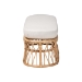 bali & pari Adelpha Natural Rattan Accent Bench with Cushioned Seat - BSOAdelpha-Natural Rattan-Cushion-Bench