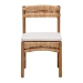 bali & pari Elvera Woven Seagrass and Mahogany Wood Dining Chair - BSOMD-39986-Elvera-Light Walnut-Cushion-DC