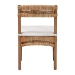 bali & pari Elvera Woven Seagrass and Mahogany Wood Dining Chair - BSOMD-39986-Elvera-Light Walnut-Cushion-DC