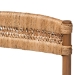 bali & pari Elvera Woven Seagrass and Mahogany Wood Dining Chair - BSOMD-39986-Elvera-Light Walnut-Cushion-DC