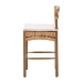 bali & pari Elvera Woven Seagrass and Mahogany Wood Counter Stool - BSOMD-39987-Elvera-Light Walnut-Cushion-CS