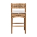 bali & pari Elvera Woven Seagrass and Mahogany Wood Counter Stool - BSOMD-39987-Elvera-Light Walnut-Cushion-CS