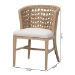 bali & pari Vellon Woven Seagrass and White Wash Mahogany Wood Dining Chair - BSOMD-39989-Vellon-White Wash-Cushion-DC