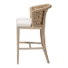 bali & pari Vellon Woven Seagrass and White Wash Mahogany Wood Counter Stool - BSOMD-39993-Vellon-White Wash-Cushion-CS