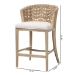 bali & pari Vellon Woven Seagrass and White Wash Mahogany Wood Counter Stool - BSOMD-39993-Vellon-White Wash-Cushion-CS