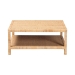 bali & pari Kalimantan Natural Rattan Coffee Table with Shelf, Square - BSOKalimantan-Mod2-Square-Rattan-Coffee Table
