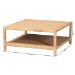 bali & pari Kalimantan Natural Rattan Coffee Table with Shelf, Square - BSOKalimantan-Mod2-Square-Rattan-Coffee Table