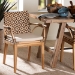 bali & pari Storsel Natural Rattan and Teak Wood Dining Chair, Two-Tone Brown - BSOStorsel Two-Toned-Cushion-DC