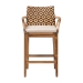 bali & pari Storsel Natural Rattan and Teak Wood Counter Stool, Two-Tone Brown - BSOStorsel Two-Toned-Cushion-CS