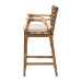 bali & pari Storsel Natural Rattan and Teak Wood Counter Stool, Two-Tone Brown - BSOStorsel Two-Toned-Cushion-CS