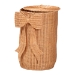 bali & pari Creusa Natural Rattan Laundry Basket with Bow Detail, Tall - BSOWS282-Honey Ada Rattan-Basket
