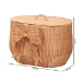 bali & pari Creusa Natural Rattan Laundry Basket with Bow Detail, Wide - BSOWS283-Honey Ada Rattan-Basket