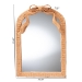 bali & pari Creusa Natural Rattan Accent Mirror with Bow Detail, Arch - BSOWS284-Honey Ada Rattan-Mirror