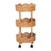 bali & pari Bulana Natural Rattan 3-Tier Rolling Storage Cart - BSOWS290-Honey Ada Rattan-Shelf