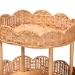 bali & pari Bulana Natural Rattan 3-Tier Rolling Storage Cart - BSOWS290-Honey Ada Rattan-Shelf