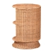 bali & pari Dorielle Natural Rattan End Table with Two Shelves - BSOWS292-Honey Ada Rattan-ET