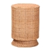 bali & pari Dorielle Natural Rattan End Table with Two Shelves - BSOWS292-Honey Ada Rattan-ET