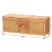 bali & pari Creusa Natural Rattan Storage Bench with Bow Detail - BSOWS295-Large-Honey Ada Rattan-Bench