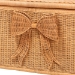 bali & pari Creusa Natural Rattan Storage Bench with Bow Detail - BSOWS295-Large-Honey Ada Rattan-Bench