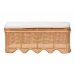 bali & pari Rivka Natural Rattan Storage Bench with Scalloped Base and Cushion - BSOWS296-Original-Honey Ada Rattan-Cushion-Bench