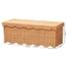 bali & pari Yoselin Natural Rattan Storage Bench with Scalloped Edge Frame - BSOWS297-Large-Honey Ada Rattan-Bench