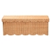 bali & pari Yoselin Natural Rattan Storage Bench with Scalloped Edge Frame - BSOWS297-Large-Honey Ada Rattan-Bench