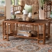 bali & pari Tahlia Marbled Tortoise Rattan Coffee Table with Open Shelf - BSOWS298-Tortoise-Coffee Table