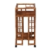 bali & pari Tahlia Marbled Tortoise Rattan Kitchen Cart with Open Shelf - BSOWS299-Tortoise-Cart