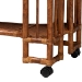 bali & pari Tahlia Marbled Tortoise Rattan Kitchen Cart with Open Shelf - BSOWS299-Tortoise-Cart