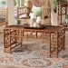 bali & pari Wahid Marbled Tortoise Rattan Coffee Table - BSOWS301-Tortoise-Coffee Table